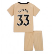 Chelsea Wesley Fofana #33 Tredjeställ Barn 2022-23 Korta ärmar (+ Korta byxor)